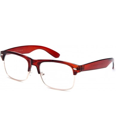 Square Babo" Slim Oval Style Celebrity Fashionista Pattern Temple Reading Glasses Vintage - 9055 Brown - CV11PBOITNH $6.97