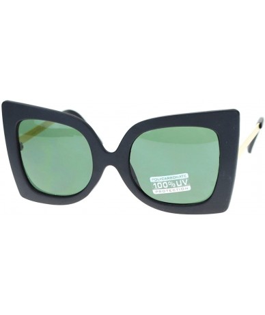 Butterfly Womens Designer Sunglasses Oversized Square Butterfly Fashion - Matte Black - CM11T8K81QP $19.04