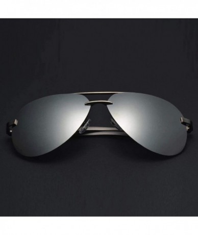 Goggle Men Polarized Sunglasses Metal Alloy Driving Glasses UV400 Protection Goggles Eyewear Pilot Style - CZ199C6ZMT4 $25.31