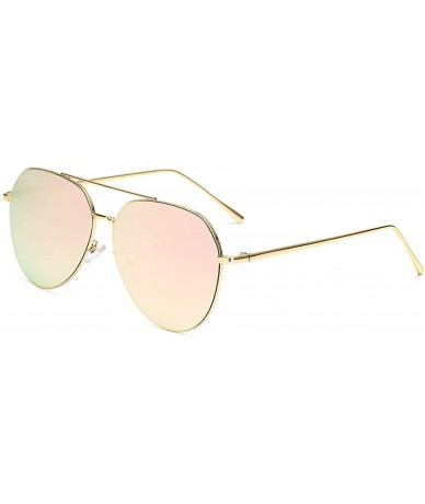 Square 2018 Aviation Sunglasses Women Brand Designer Pilot Sunglass Female Men Sun Glasses Mirror - Black - C9197A304YW $20.50