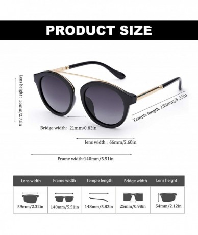 Round Sunglasses for Women Small Face-Vintage Round Stylish Polarized Eyewear Glasses 100% UV Protection - CZ197M33ZN7 $20.89