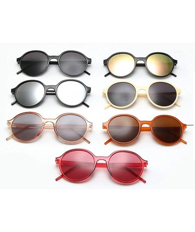 Round 2020 Fashion Black Sunglasses Round Sun Glasses Men's Ultralight Retro UV Protection Sunglasses - Brown - C1192S420QH $...