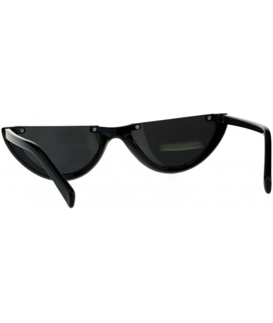 Cat Eye Womens Gothic Crop Top Plastic Cat Eye Plastic Sunglasses - All Black - CO18CC8KN43 $11.11