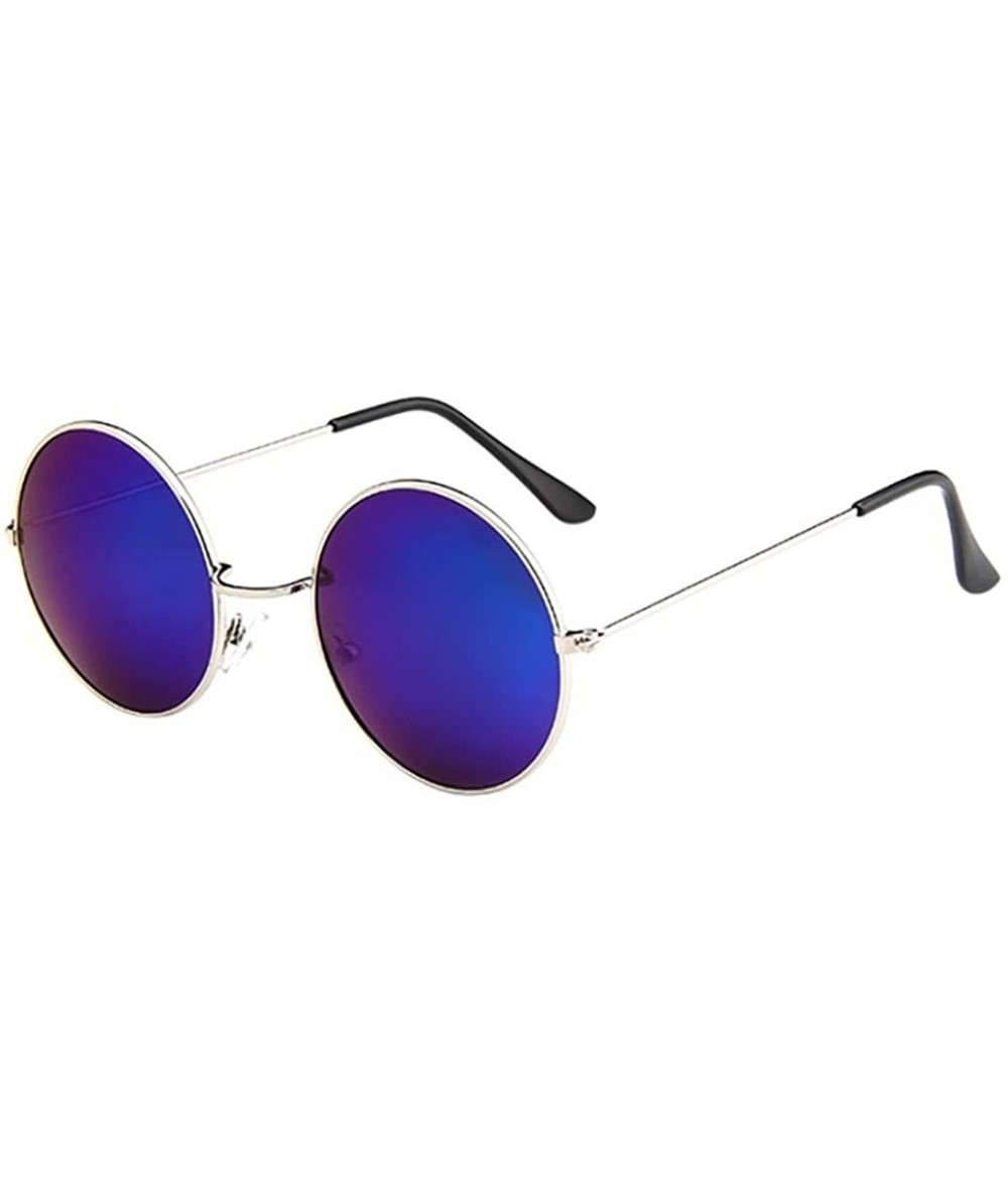 Sport Women's Men Sunglasses-Vintage Round Frame Sunglasses Driving Eyewear - C - CM18EMS7UZE $12.02