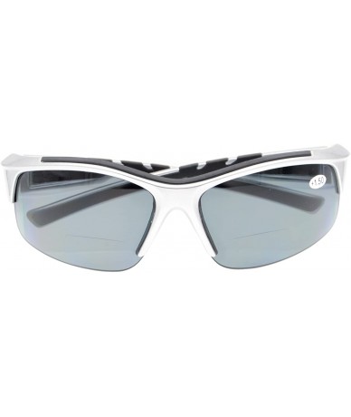 Rimless Unisex Sports Bifocal Half Rimless Sunglasses For Running Fishing - Silver - C018CKY5XQ6 $15.46