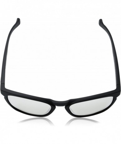 Rectangular An4203 Groove Oval Sunglasses Rectangular - Black on Translucent Clear/Grey - C111OW78NRB $32.55