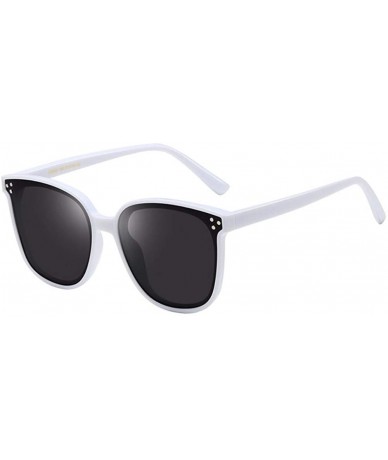 Aviator Sunglasses Women's Retro Polarized Sunglasses Male Black Sunglasses Sunglasses - D - CE18QCZ7065 $23.89
