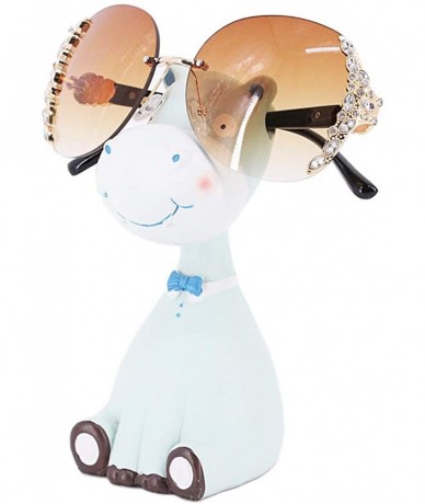 Goggle Fashion Round Sunglasses Semi-rim UV Protection Glasses for Women Girls - Tea - CZ199U6NOHT $11.06