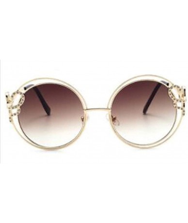 Aviator New fashion sunglasses- metal wire- hollow curved mirror- sunglasses- tide sunglasses - D - CF18S9X7E6A $37.78