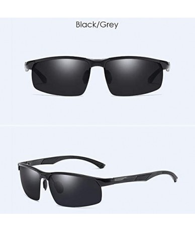Sport Men's Aluminum Magnesium Half Frame Sport Polarizing Sunglasses Brilliant Polarizing Driving Sunglasses - F - CX18QO3YL...
