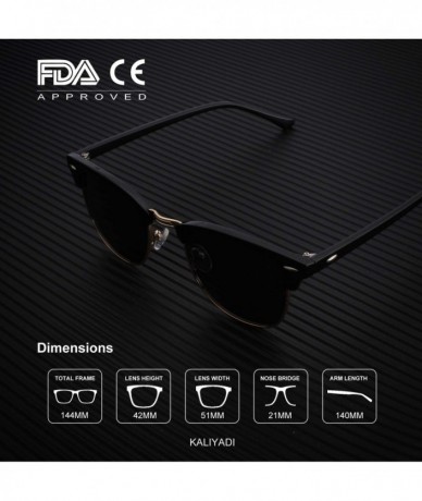 Shield Polarized Sunglasses for Men and Women Semi-Rimless Frame Driving Sun glasses 100% UV Blocking - C718QI0MK7R $13.03