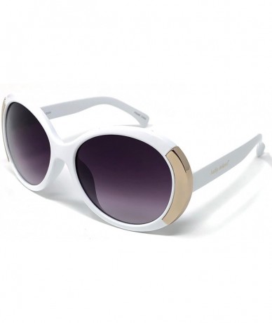 Oversized Womens Sunglasses 100% UV Protection - See Shapes & Colors - Oval White - C818G4A4ASA $35.99