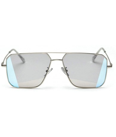 Square Female Polarized Glasses Women Shades 2019 New Designer Square Frame Sunglasses Oversized Mirror Eyewear - CH18Z3XMA7H...