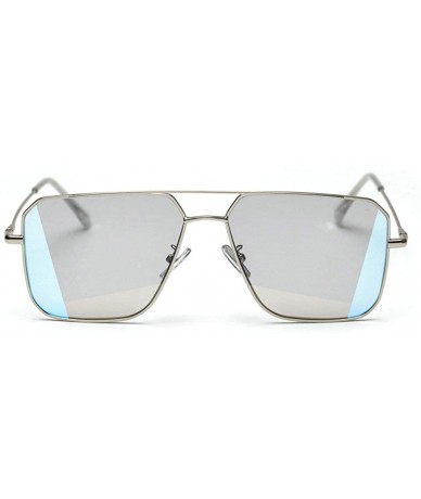 Square Female Polarized Glasses Women Shades 2019 New Designer Square Frame Sunglasses Oversized Mirror Eyewear - CH18Z3XMA7H...