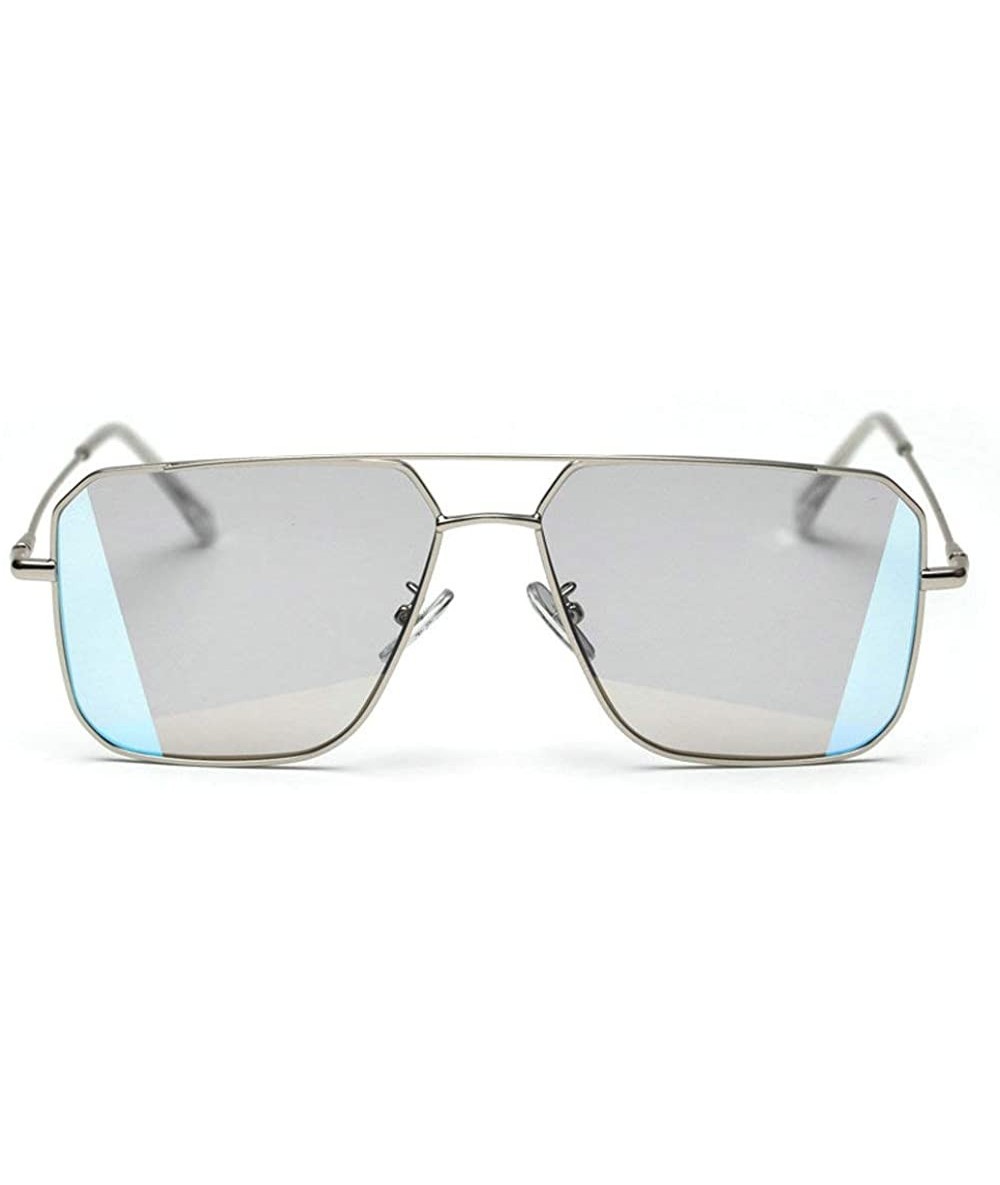 Square Female Polarized Glasses Women Shades 2019 New Designer Square Frame Sunglasses Oversized Mirror Eyewear - CH18Z3XMA7H...