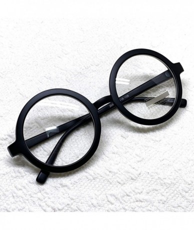 Round Classic Round Horn Rimmed Eye Glasses Clear Lens Oval Non Prescription Frame - Matt Black 20473 - CH18X9AD4KO $13.26