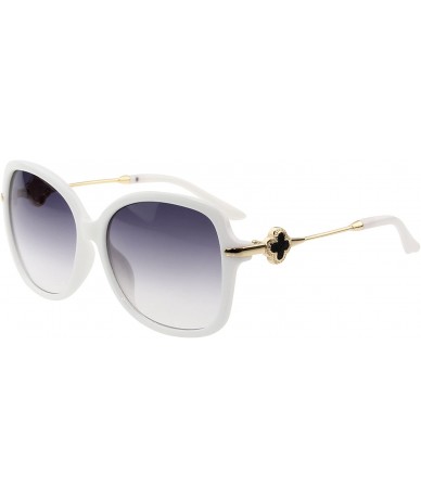 Oversized Oversized Polarized Women's Sunglasses UV400 Protection 505 - White - CE12FODNBB9 $55.62