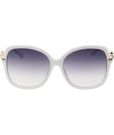 Oversized Oversized Polarized Women's Sunglasses UV400 Protection 505 - White - CE12FODNBB9 $55.62