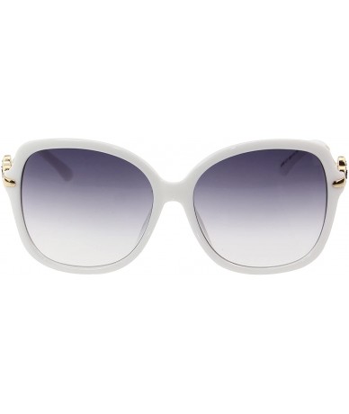 Oversized Oversized Polarized Women's Sunglasses UV400 Protection 505 - White - CE12FODNBB9 $25.78