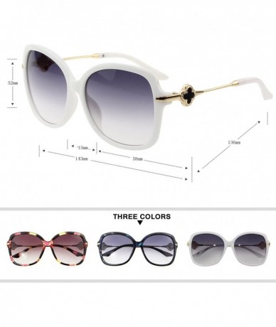 Oversized Oversized Polarized Women's Sunglasses UV400 Protection 505 - White - CE12FODNBB9 $55.62