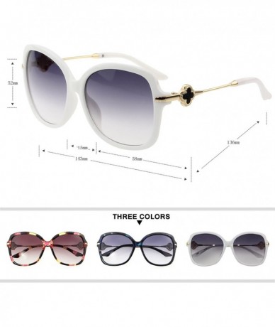 Oversized Oversized Polarized Women's Sunglasses UV400 Protection 505 - White - CE12FODNBB9 $25.78