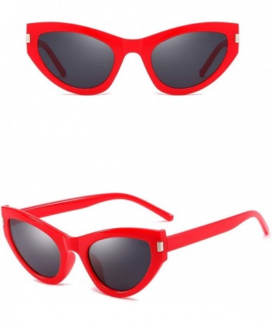 Rectangular Polarized Sunglasses Protection Glasses Driving - Red Grey - C718TND28YO $13.51