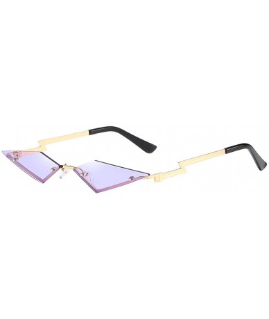 Aviator Square Aluminum Magnesium Frame Polarized Sunglasses Spring Temple Sun Glasses - Purple - CX1902539UX $8.42