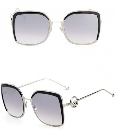 Oversized Oversized Cat Eye Sunglasses Women Designer Elegant Fashion Sun glasses Ladies Vintage Big Frame Eyewear - CY18T9X9...