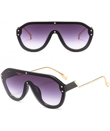 Rimless Owersized Fashion Sunglasses-Hip Hop Vintage Shade Glasses-Square Metal Frames - B - CK190EDROA2 $65.84
