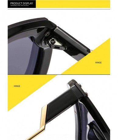 Rimless Owersized Fashion Sunglasses-Hip Hop Vintage Shade Glasses-Square Metal Frames - B - CK190EDROA2 $36.99