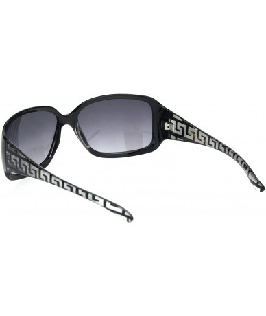Rectangular Womens 90s Classic Rectangular Plastic Narrow Butterfly Sunglasses - Black Gradient Black - C418OEQZOTC $10.53