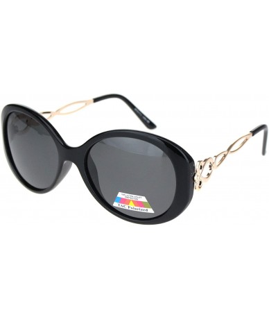 Butterfly Womens Antiglare Polarized Lens Butterfly Designer Sunglasses - All Black - CZ18O9M32RU $16.68