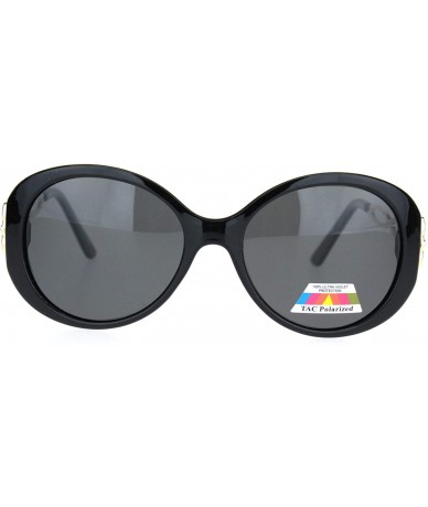 Butterfly Womens Antiglare Polarized Lens Butterfly Designer Sunglasses - All Black - CZ18O9M32RU $16.68
