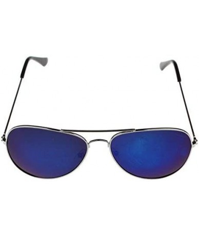 Shield Sunglasses protection Polarized Designer Vacation - Sliver Blue - C2190RDG9A5 $7.06