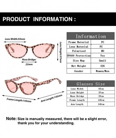 Cat Eye Cat Eye Sunglasses for Women Small Clout Goggles Mod Style Plastic Frame - Pink Leopard - CB18Y6WAMU8 $9.74