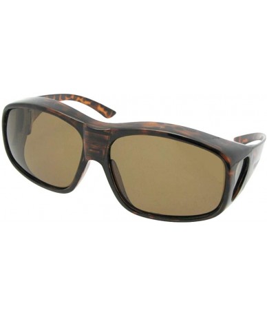 Goggle Largest Polarized Fit Over Sunglasses F19 - Tortoise Frame-brown Lens - CB186G2SSEO $21.14