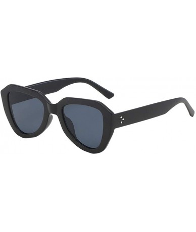 Oversized Classic Retro Stylish SunGlasses Man Women Irregular Shape Polarized Sunglasses - Black - CA18RHHH69Y $17.92