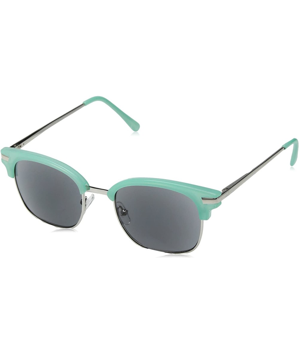 Square Women's Water Color Square Reading Sunglasses - Turquoise/Silver - 50 mm + 2.5 - CA189SRQDE3 $51.89