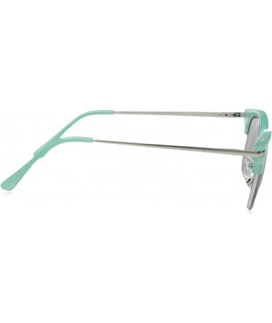 Square Women's Water Color Square Reading Sunglasses - Turquoise/Silver - 50 mm + 2.5 - CA189SRQDE3 $51.89