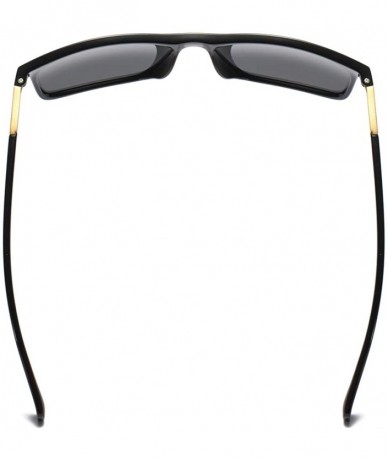Rectangular Polarized Sunglasses Tr90 Rectangle 2019 Fashion Sun Glasses for Men Accessories - Black - CW18HAO8S2Y $10.44
