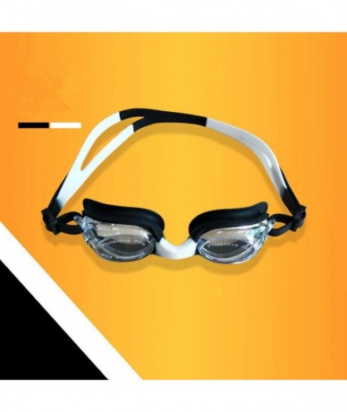 Goggle Youth Children Goggles Anti-Fog Swimming Glasses - Black and White - C518YYZ8MGN $53.38
