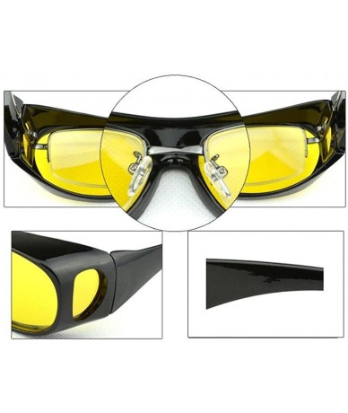 Wrap Value Pack HD Night Vision Wraparounds Wrap Around Windproof Sunglasses - 2 Pairs Value Pack - C112JNASLAX $12.90