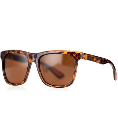 Sport Sunglasses New Fashion Personality Square Frame Resin Lens UV400 Sports 4 - 3 - CR18YZWII2A $10.81