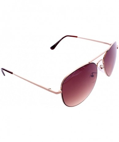 Aviator Top Gun Aviator Metal Sunglasses w/Semi-Dark Lenses - Gold Frame - C312HSCQDIR $11.90