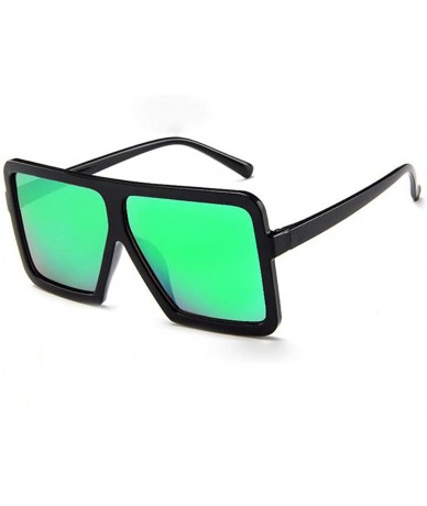 Oversized Women Men Vintage Retro Glasses Unisex Big Frame Sunglasses Eyewear - Green - CL190O5303T $8.57