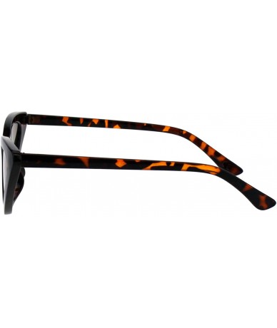Cat Eye Womens Retro Classic Cat Eye Plastic Mod Sunglasses - Tortoise Brown - C118EIA800I $10.97