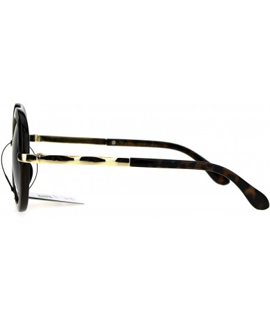 Round VG Designer Fashion Sunglasses Womens Vintage Round Frame UV 400 - Tortoise Gold (Brown) - CP186Y4UO36 $12.76