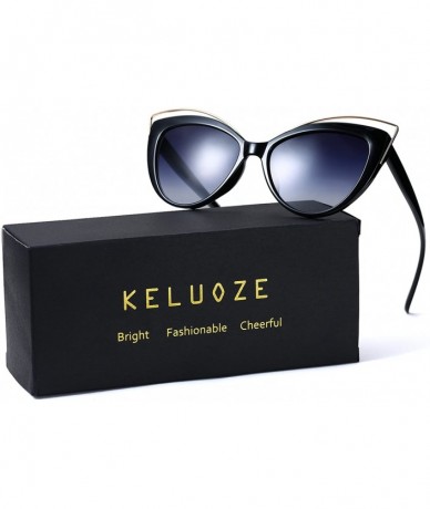 Aviator Womens 100% UV Protection Sunglasses Cat Eye Sunglasses Aviator Wayfarer Sunglasses - Black - CB1834HE7U0 $17.38