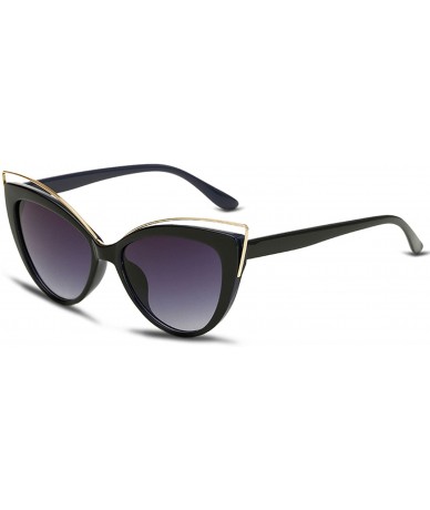 Aviator Womens 100% UV Protection Sunglasses Cat Eye Sunglasses Aviator Wayfarer Sunglasses - Black - CB1834HE7U0 $17.38
