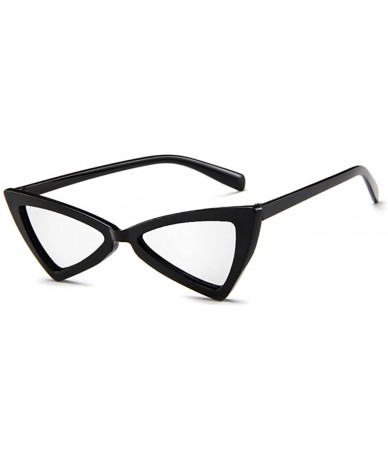 Square MOD-Style Cat Eye Series Triangle Sun Glasses Glare-proof Glasses - Black White - CP189T25MYH $39.33